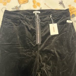 Good American Good Waist Velvet Expose Zipper Pants